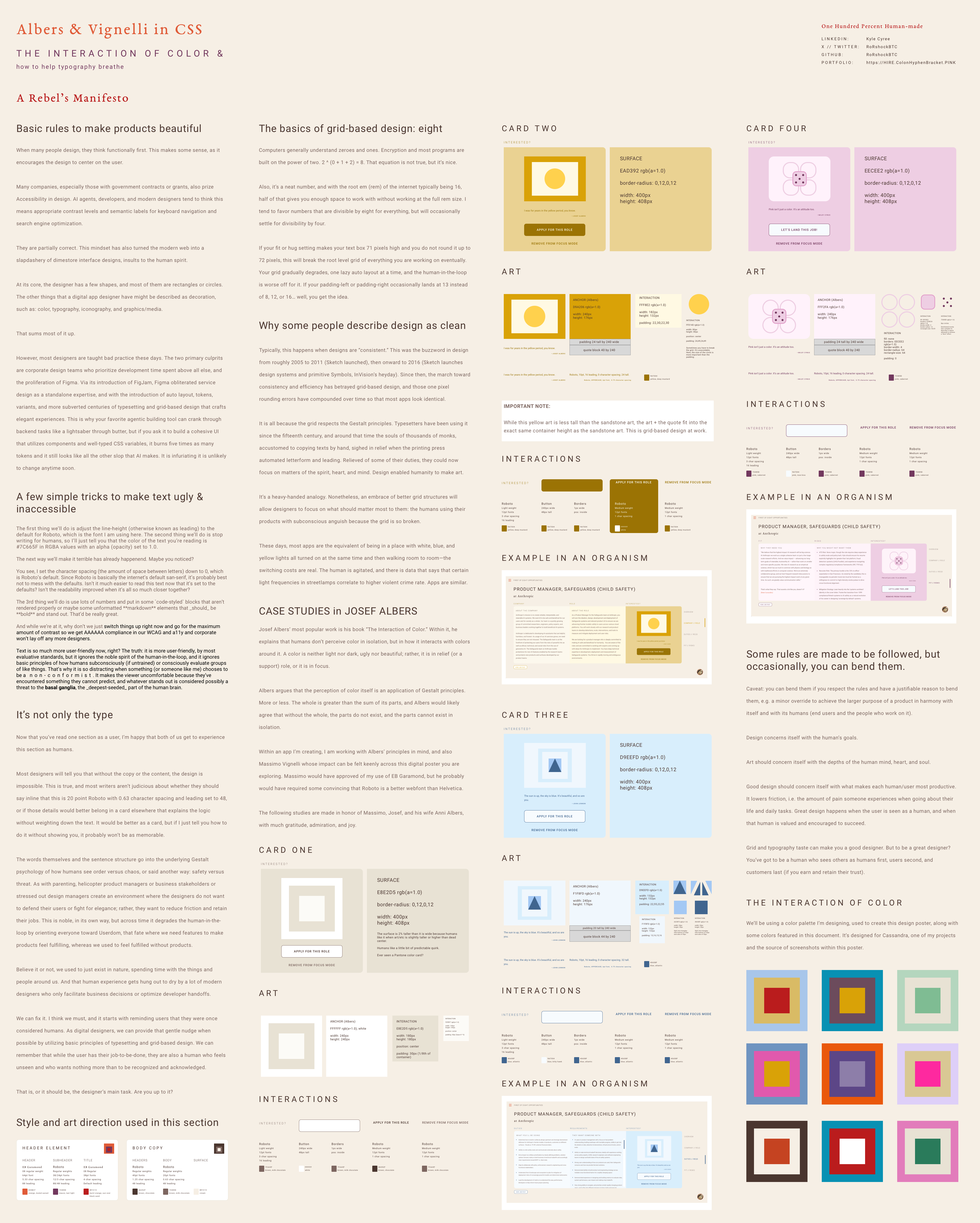 Colors Type Grids by Colon Hyphen Bracket